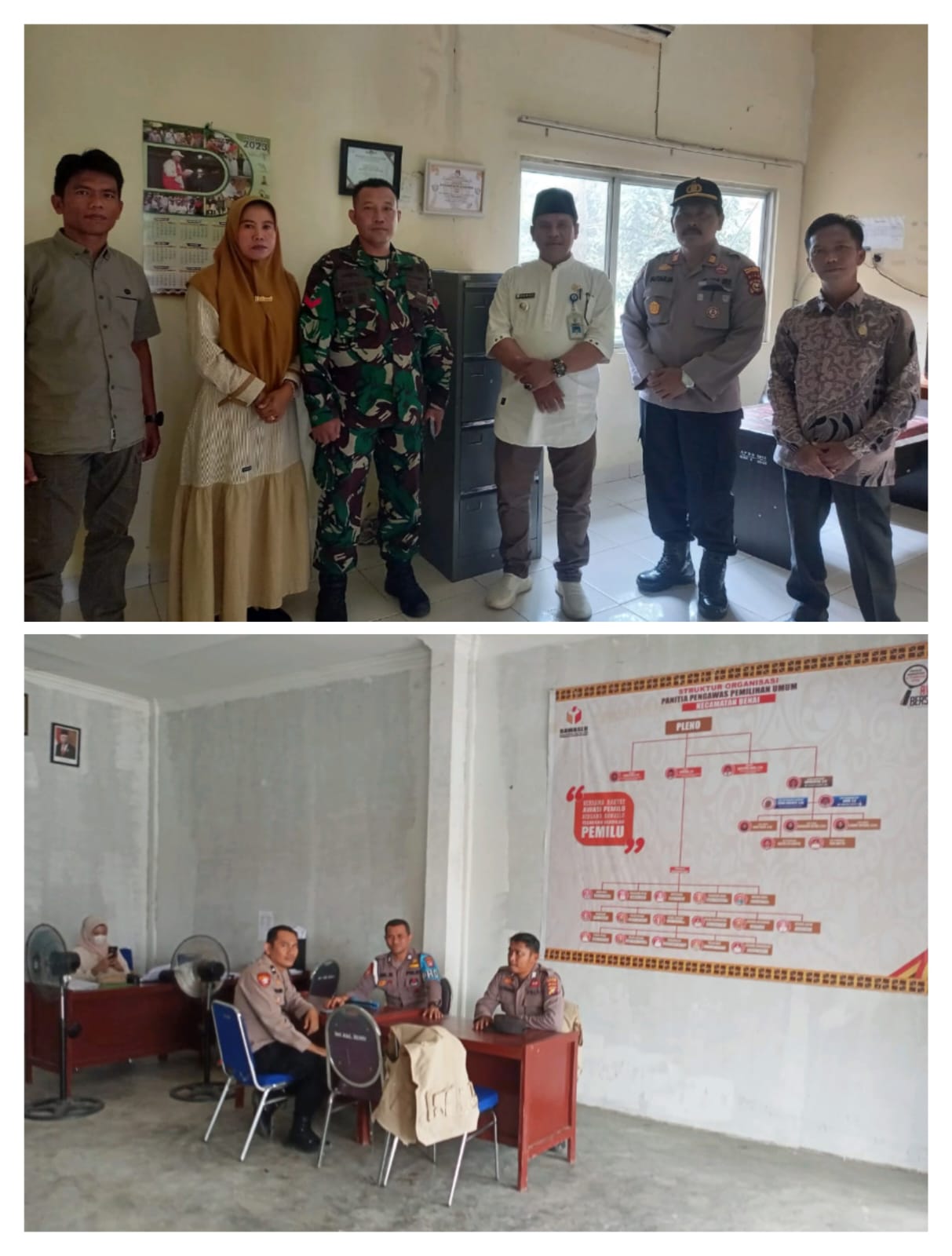 Polsek Kuantan Hilir dan Polsek Benai Lakukan Patroli Kondusifitas Kamtibmas Jelang Pemilu 2024